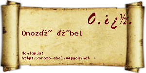 Onozó Ábel névjegykártya