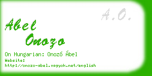 abel onozo business card