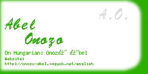 abel onozo business card